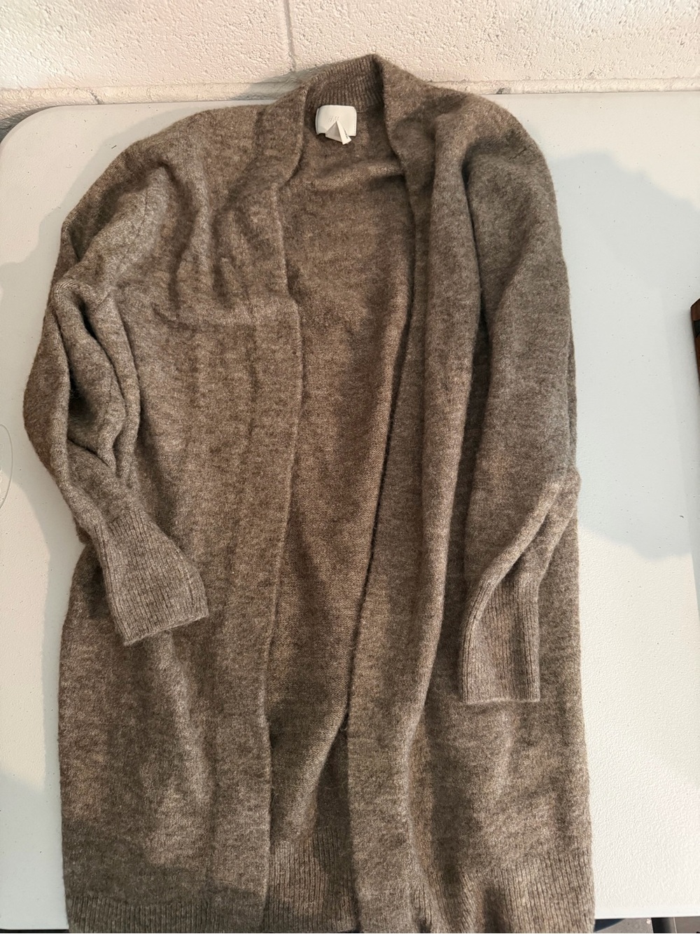 H&M Brown Knit Open-Front Cardigan